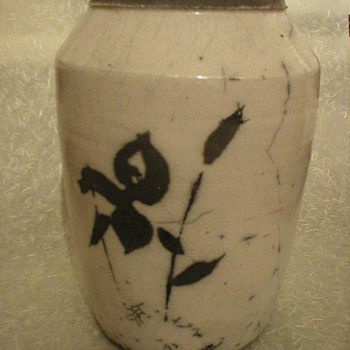 Japanese pottery vase