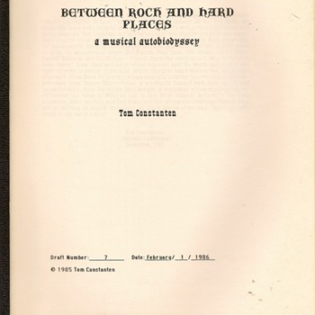 Draft Copy and Note - Tom Constanten's "Autobioddysey"