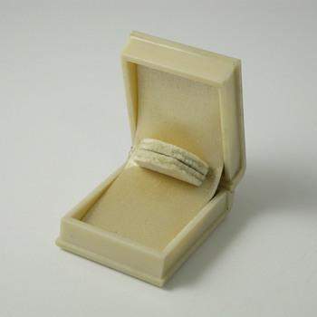 ivory book ring box with no logo - Fine Jewelry