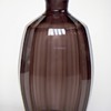 Smoke Grey Glass Bottle~Shaved/Faceted Sides, Handsome