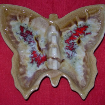 Glazed Butterfly Ashtray - Animals