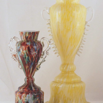 Welz Trophy Vases - Another Shape in 2 Sizes - Art Glass