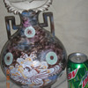 Antique Japanese Earthen wear Enameled Vase