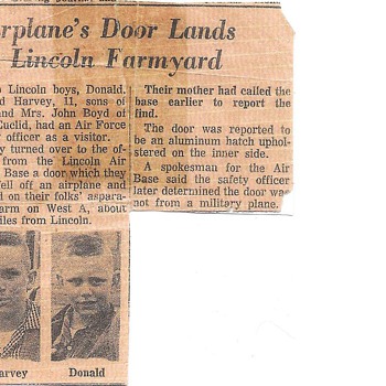 Around 1958 Flying Saucers around Lincoln Nebraska,  True!! Lincoln Journal Newspaper, My brother and Me!