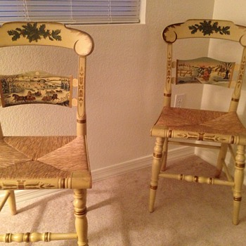 Matching Hitchcock chairs 