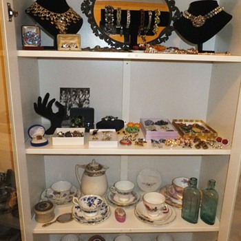 My Cabinet Full of Vintage Jewellery and Tea cups