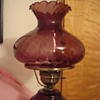 Plum hurricane lamp