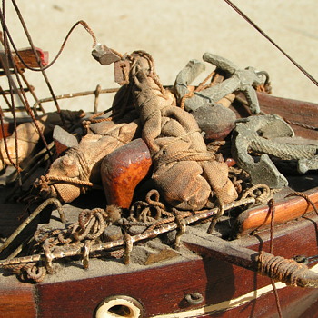 Old hand crafted ship.