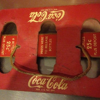 1950's Coca Cola Masonite 6pack carrier - Coca-Cola