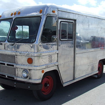 Vintage polished aluminum step-van