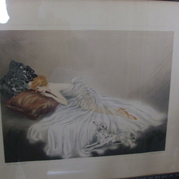Louis Icart Type Lithograph/Print "THE COQUETTE" signed CERVENKA