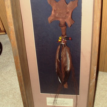 Magical Wand or Shamans Mask of Buffalo vertebre  - Native American