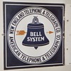 New England Telephone & Telegraph Co. Square POrcelain Sign Yellow Arrow