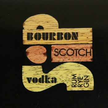 Couroc S-I-P Small Black Inlaid Cocktail Tray - Kitchen