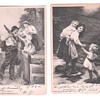 Fred Morgan artist postcards with canceled stamps.