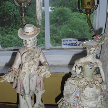 antique table lamps - Lamps