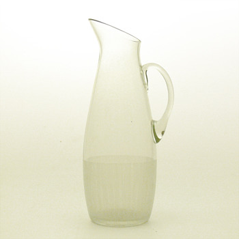 50's German striped jug and matching glasses - Art Glass