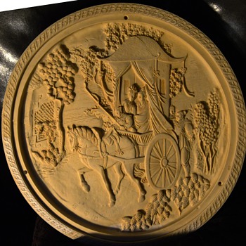 Very heavy and old resin rondel - Japanese?