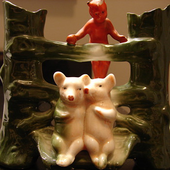 Vintage German Pink Pig Fairing Bud Vase? - Art Pottery