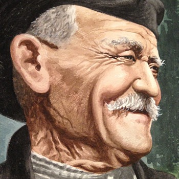 d. vassiliou watercolor of a old man 