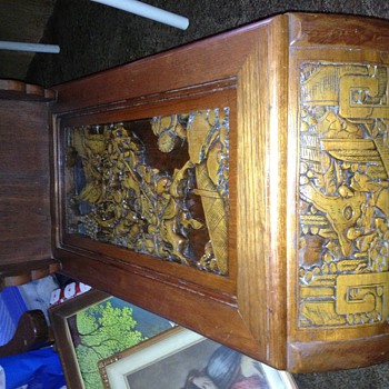 Asian wood carved End table