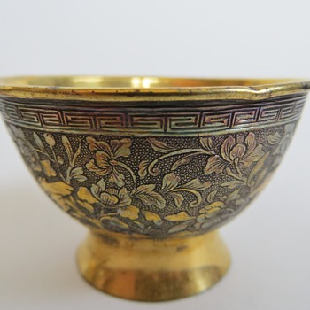 Japanese Gilt Silver Bowl~Stamped on bottom