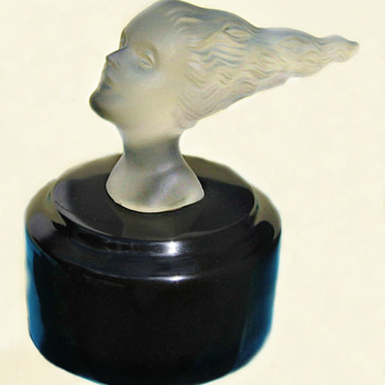 My Second 1927 Corning Glass Daughter's Head Mascot With Marble Base.