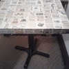 Unique, old American Newspaper Print Table