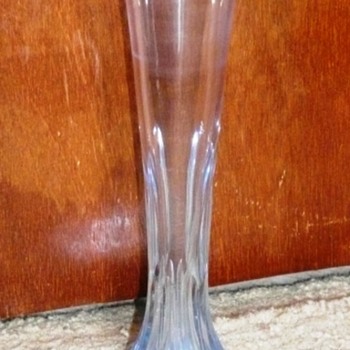 Pretty Light Blue Vase - Glassware