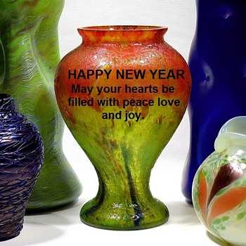 Happy New Year - Art Glass