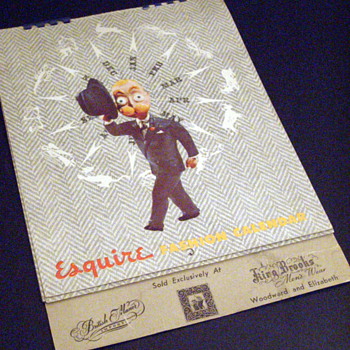 1947 Esquire Men's Fashion Calendar - Paper