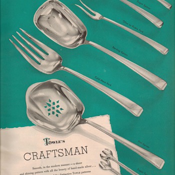 1950 Towle Sterling Advertisement - Craftsman