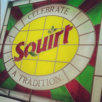 Squirt Leaded Glass Hanging Sign - Signs