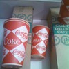 Ca 1965 paper coke cups in original boxes- about 200, Iconic coke/food backlit menu board inserts