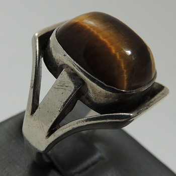 Tiger's Eye and 835 Silver Ring - Fine Jewelry