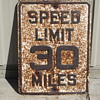 Crusty Speed Limit Sign