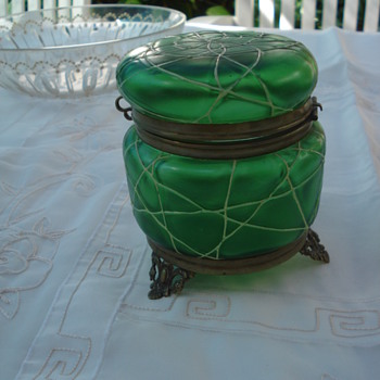 Bohemian lided box - Art Glass