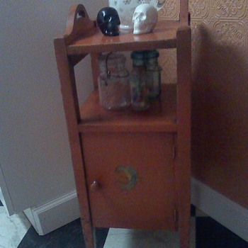 Vintage Orange Smoking Cabinet - Furniture