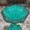 A Beautiful Satin art glass Compote.