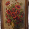 L. Ritter Oil on Canvas Poppies in Vase