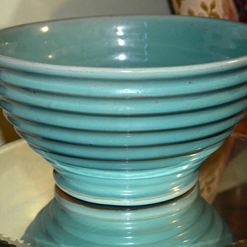 Blue Ringed Mixing Bowl - Kitchen