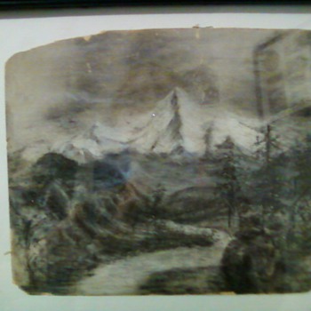 Old picture on sand paper?