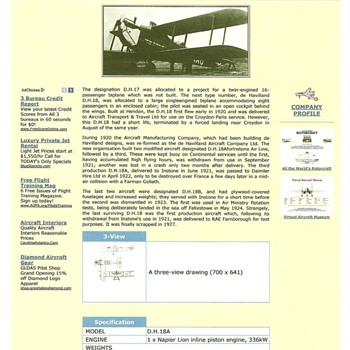 "Modern Passenger Aeroplane" (1920 DH 18)