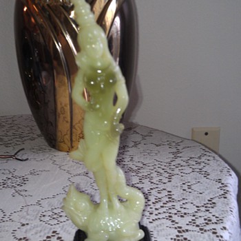 Jade Lady with fish