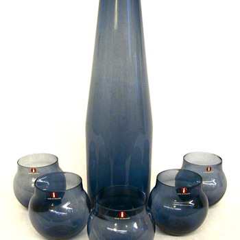 Timo Sarpaneva Decanter and Tumblers by Iittala - Art Glass