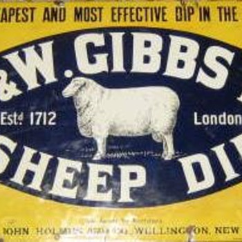 A selection of four sheep dip signs. - Advertising
