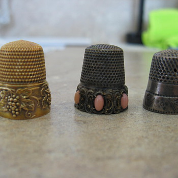 My trio of thimbles - Sewing