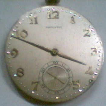 Vintage Hamilton pocket watch movement working w/ glass - Pocket Watches