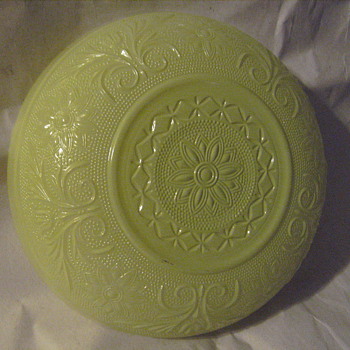 Fired-On Lime Green Bowl - Anchor Hocking Sandwich - Glassware