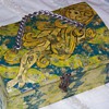 Decoupage with abalone jewelry chest box